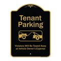 Signmission Designer Series-Tenant Parking Violators Towed Away With Graphic, 24" x 18", BG-1824-9880 A-DES-BG-1824-9880